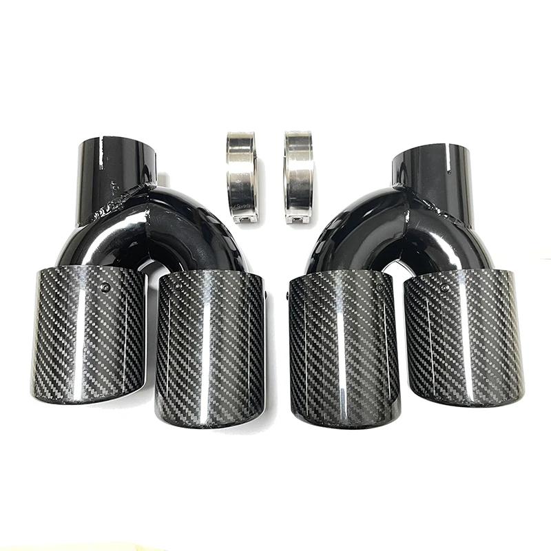 It is applicable to the modification of Cadillac xt4 special exhaust pipecarbon brazed dimension black four-way tail